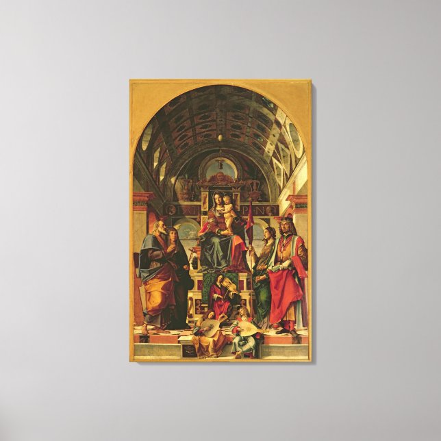 Madonna and Child with Saints, 1499 Canvas Print (Front)