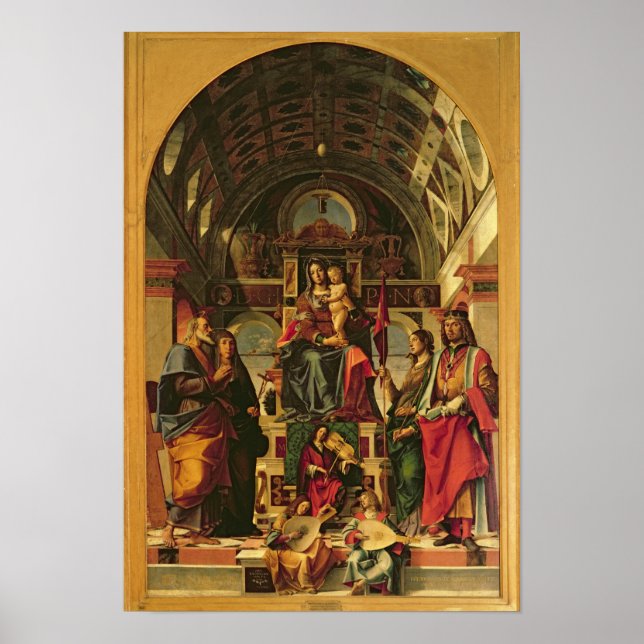 Madonna and Child with Saints, 1499 Poster (Front)