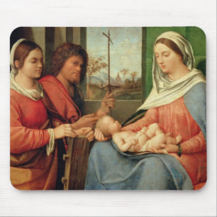 Madonna and Child with Saints 2 Mouse Mat