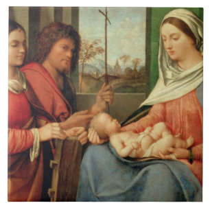 Madonna and Child with Saints 2 Tile