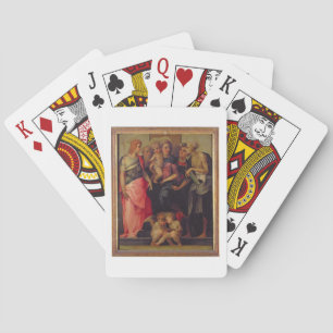 Madonna and Child with Saints, c.1518 (oil on pane Playing Cards
