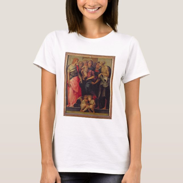 Madonna and Child with Saints, c.1518 (oil on pane T-Shirt (Front)