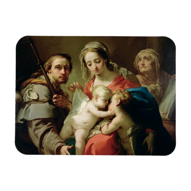 Madonna and Child with Saints John, Anna and Rocco Magnet (Horizontal)