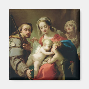 Madonna and Child with Saints John, Anna and Rocco Magnet