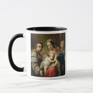 Madonna and Child with Saints John, Anna and Rocco Mug