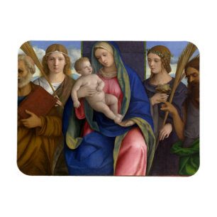 Madonna and Child with Saints Magnet