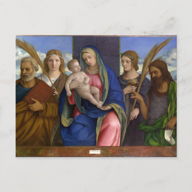 Madonna and Child with Saints Postcard (Front)