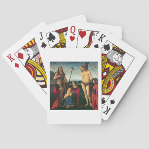 Madonna and Child with SS. John the Baptist and Se Playing Cards