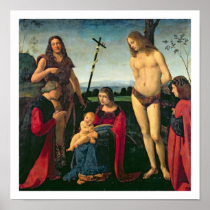 Madonna and Child with SS. John the Baptist and Se Poster