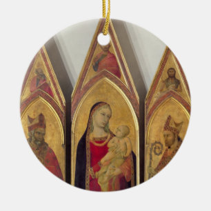 Madonna and Child with SS. Nicholas and Proculus, Ceramic Tree Decoration