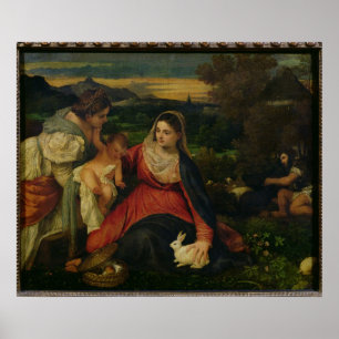 Madonna and Child with St. Catherine c. 1530 Poster