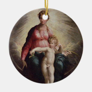 Madonna and Child with St. John and St. Jerome, 15 Ceramic Tree Decoration