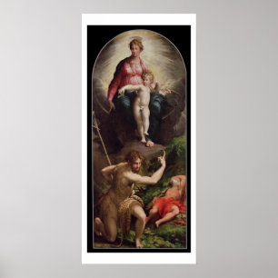 Madonna and Child with St. John and St. Jerome, 15 Poster