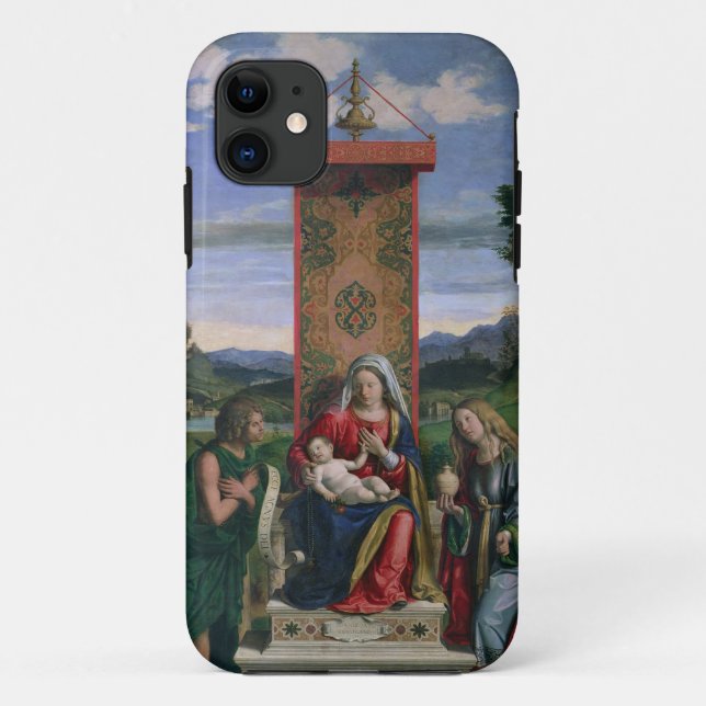 Madonna and Child with St. John the Baptist and Ma Case-Mate iPhone Case (Back)