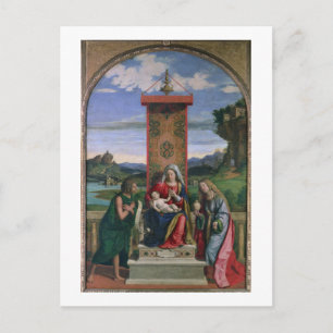 Madonna and Child with St. John the Baptist and Ma Postcard