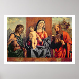 Madonna and Child with St. John the Baptist and St Poster