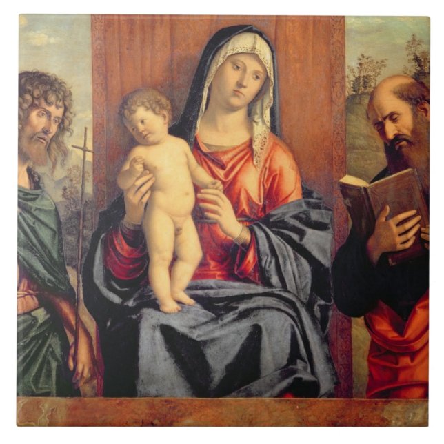 Madonna and Child with St. John the Baptist and St Tile (Front)