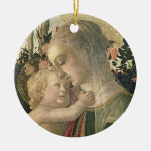 Madonna and Child with St. John the Baptist, detai Ceramic Tree Decoration