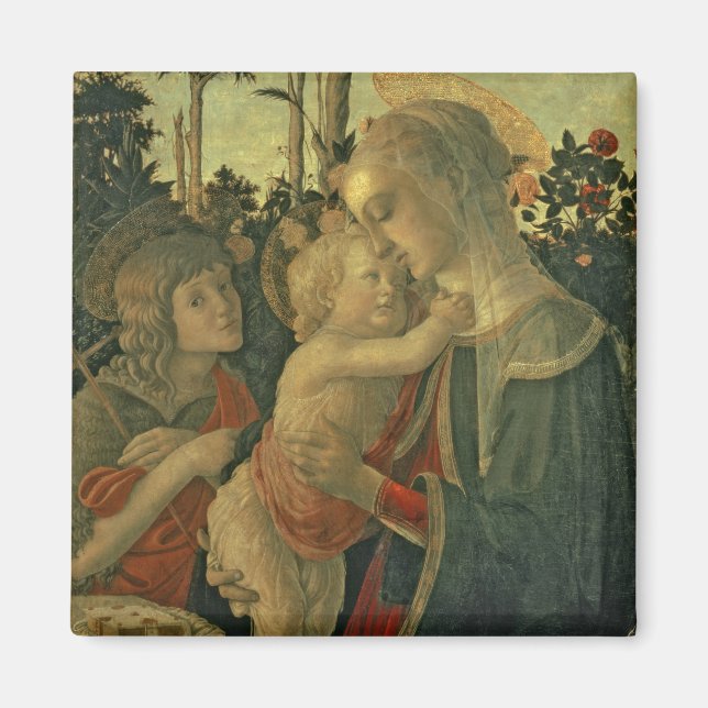 Madonna and Child with St. John the Baptist (oil o Magnet (Front)