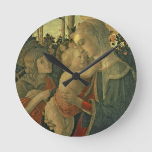Madonna and Child with St. John the Baptist (oil o Round Clock