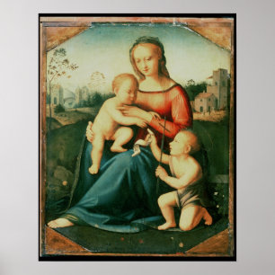 Madonna and Child with St. John the Baptist Poster