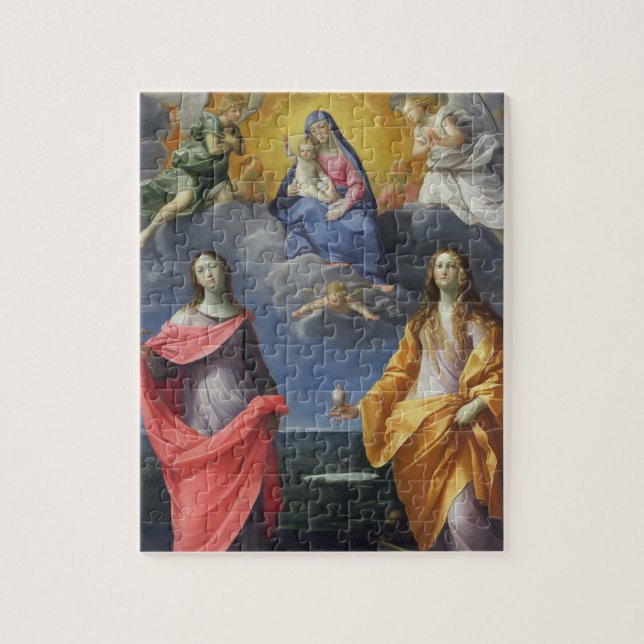 Madonna and Child with St. Lucy and Mary Magdalene Jigsaw Puzzle (Vertical)