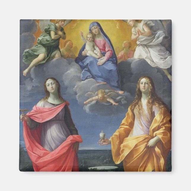 Madonna and Child with St. Lucy and Mary Magdalene Magnet (Front)