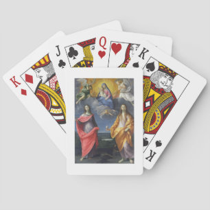 Madonna and Child with St. Lucy and Mary Magdalene Playing Cards