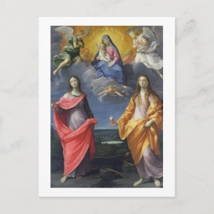 Madonna and Child with St. Lucy and Mary Magdalene Postcard