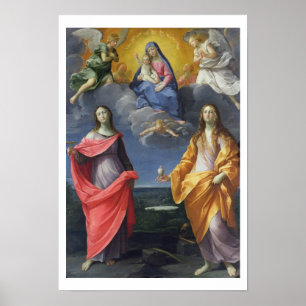 Madonna and Child with St. Lucy and Mary Magdalene Poster