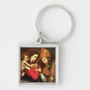 Madonna and Child with St. Zenobius Key Ring