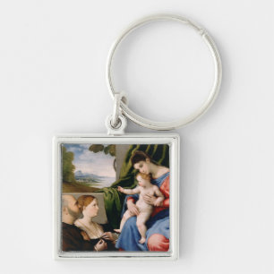 Madonna and Child with the Infant Saint John Key Ring