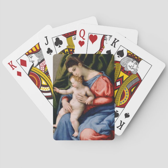 Madonna and Child with the Infant Saint John Playing Cards (Back)