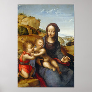 Madonna and Child with the Infant Saint John Poster