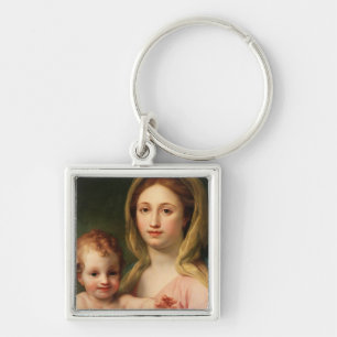 Madonna and Child with Two Angels, 1770-73 Key Ring