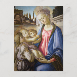 Madonna and Child with Two Angels by Botticelli Postcard