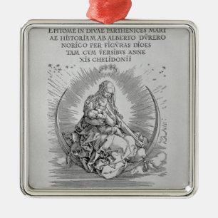 Madonna as nursing mother and divine being metal tree decoration