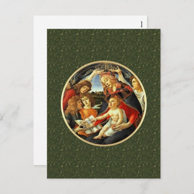 Madonna by Botticelli. Fine Art Christmas Postcard (Front/Back)