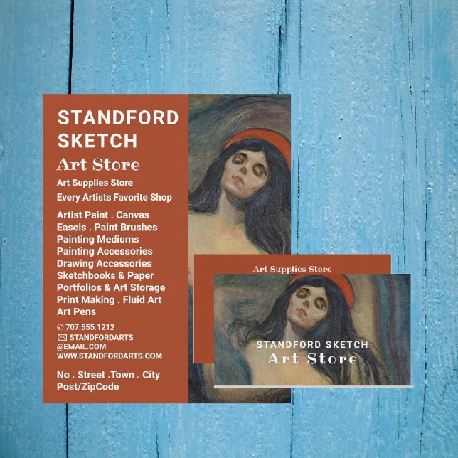 Madonna By Edvard Munch, Art Supplies Store Business Card (Creator Uploaded)