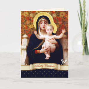 Madonna by W.Bouguereau. Fine Art Christmas Card