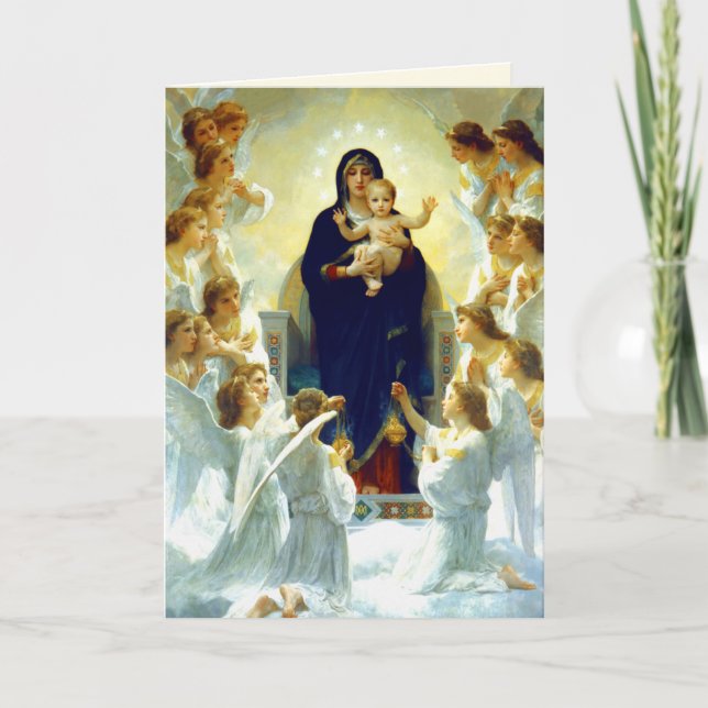 Madonna by W.Bouguereau. Fine Art Christmas Cards (Front)