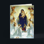 Madonna by W.Bouguereau. Fine Art Christmas Cards<br><div class="desc">Merry Christmas. Customisable Fine Art Christmas Card. "The Virgin With Angels" ( "Regina Angelorum" ),  Fragment,  circa 1900. Artist: William-Adolphe Bouguereau. Matching cards and gifts available in the Christmas & New Year / Fine Art Category of our store.</div>