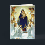 Madonna by W.Bouguereau. Fine Art Christmas Cards<br><div class="desc">Merry Christmas. Customisable Fine Art Christmas Card. "The Virgin With Angels" ( "Regina Angelorum" ),  Fragment,  circa 1900. Artist: William-Adolphe Bouguereau. Matching cards and gifts available in the Christmas & New Year / Fine Art Category of our store.</div>