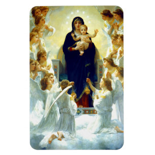 Madonna by W. Bouguereau. Fine Art Christmas Gift Magnet