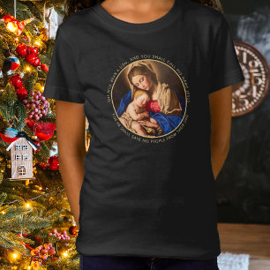 Madonna & Child Christian Christmas Gift for Girls T-Shirt