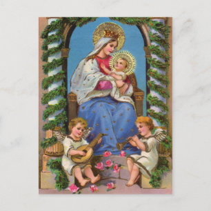 Madonna & Child Christmas Holiday Postcard