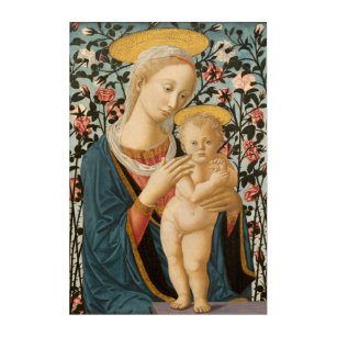 Madonna Child Jesus Virgin Mary Vintage Painting Acrylic Print