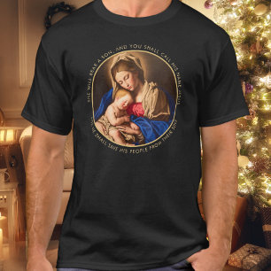 Madonna & Child Traditional Religious Christmas T-Shirt