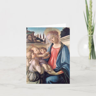 Madonna & Child Two Angels Botticelli Fine Art Card