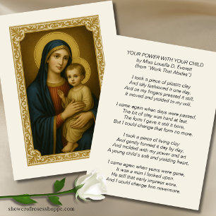 Madonna Child “Your Power With Your Child" Poem Enclosure Card